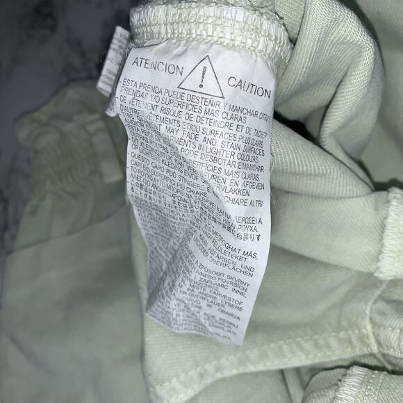 ZARA High Waisted Pastel Green 100% Cotton Women Paper Bag Shorts Size US 2 - Picture 9 of 10